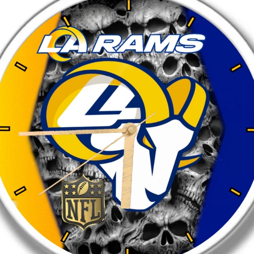 LA Rams clock with led light personalized
